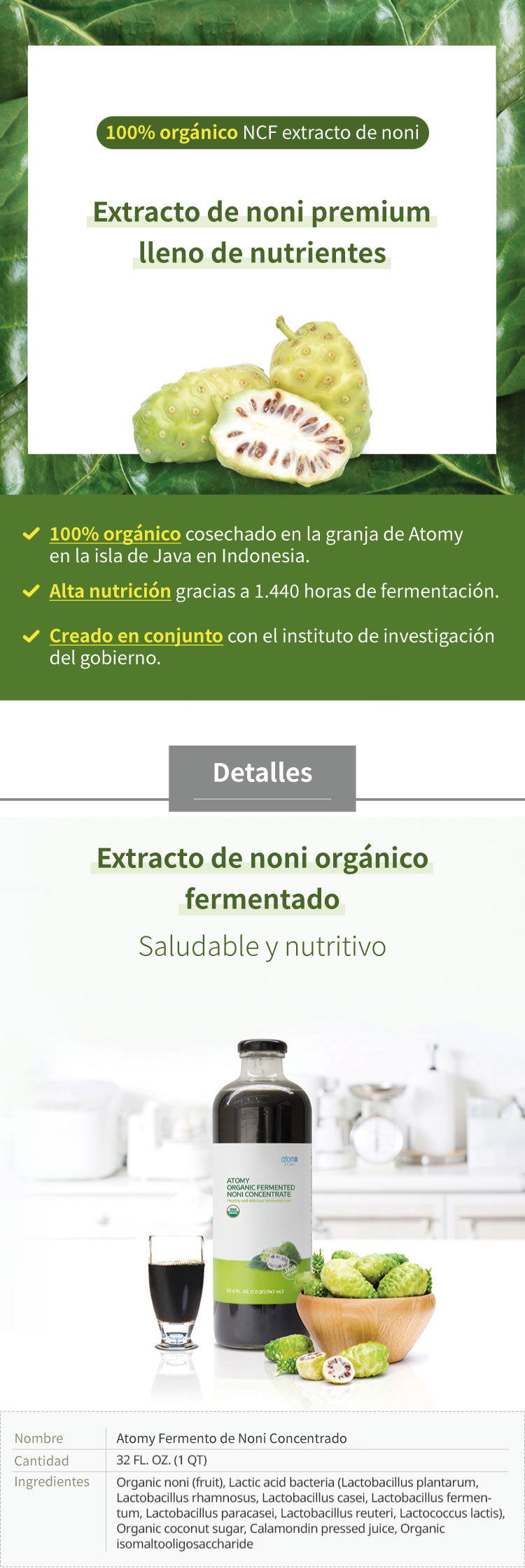 Fermento de noni concentrado