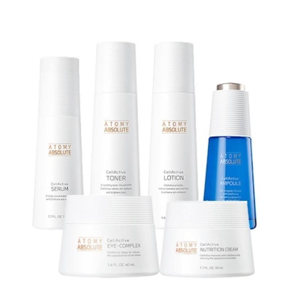 Hay un total de 6 productos en la línea de “Absolute CellActive”: El Tóner, la Ámpula, el Suero, la Loción, el Complejo de Ojos y la Crema Nutritiva.