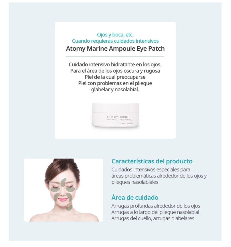 Parches ojos algas marinas