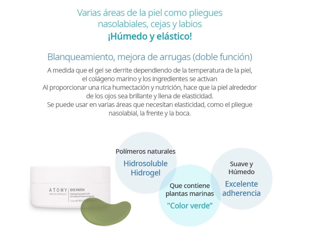 Parches ojos algas marinas